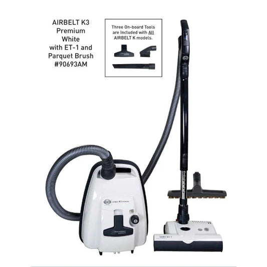 SEBO Airbelt K3 Premium Canister Vacuum - White