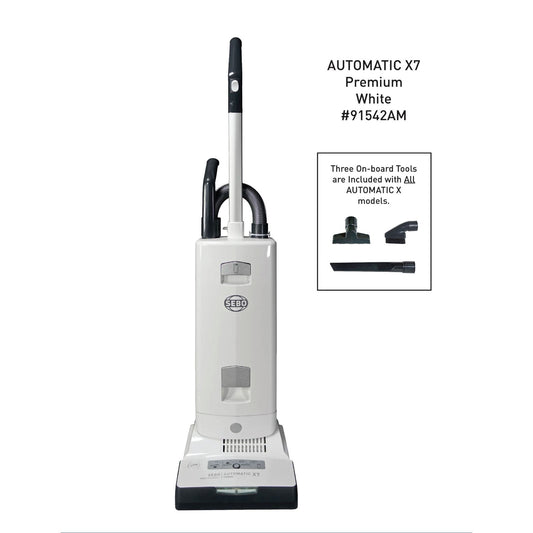 SEBO Automatic X7 Premium upright vacuum in white
