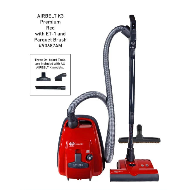 SEBO Airbelt K3 Premium Canister Vacuum - Red