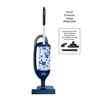 SEBO Felix 1 Premium upright vacuum in indigo blue