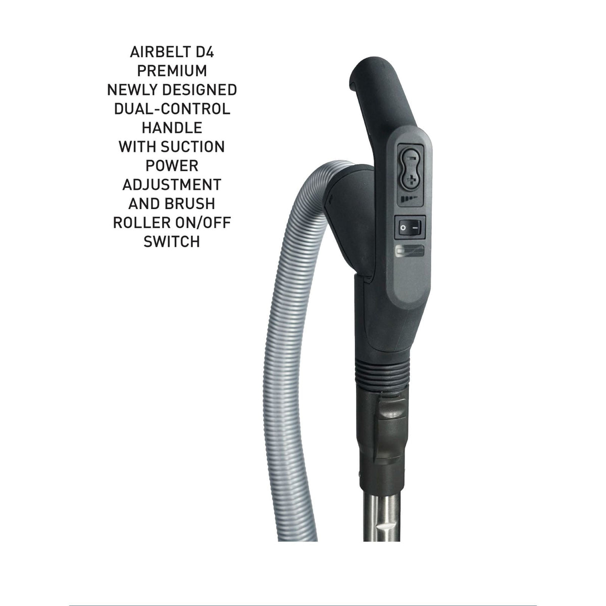 SEBO Airbelt D4 Premium canister vacuum in black onyx