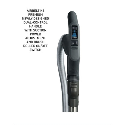 SEBO Airbelt K3 Premium canister vacuum in black onyx