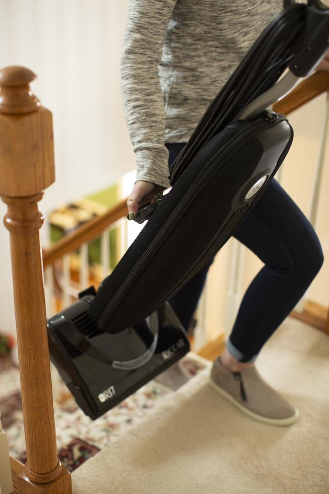 Riccar SupraLite R17.2 carried up a staircase, 9 pounds
