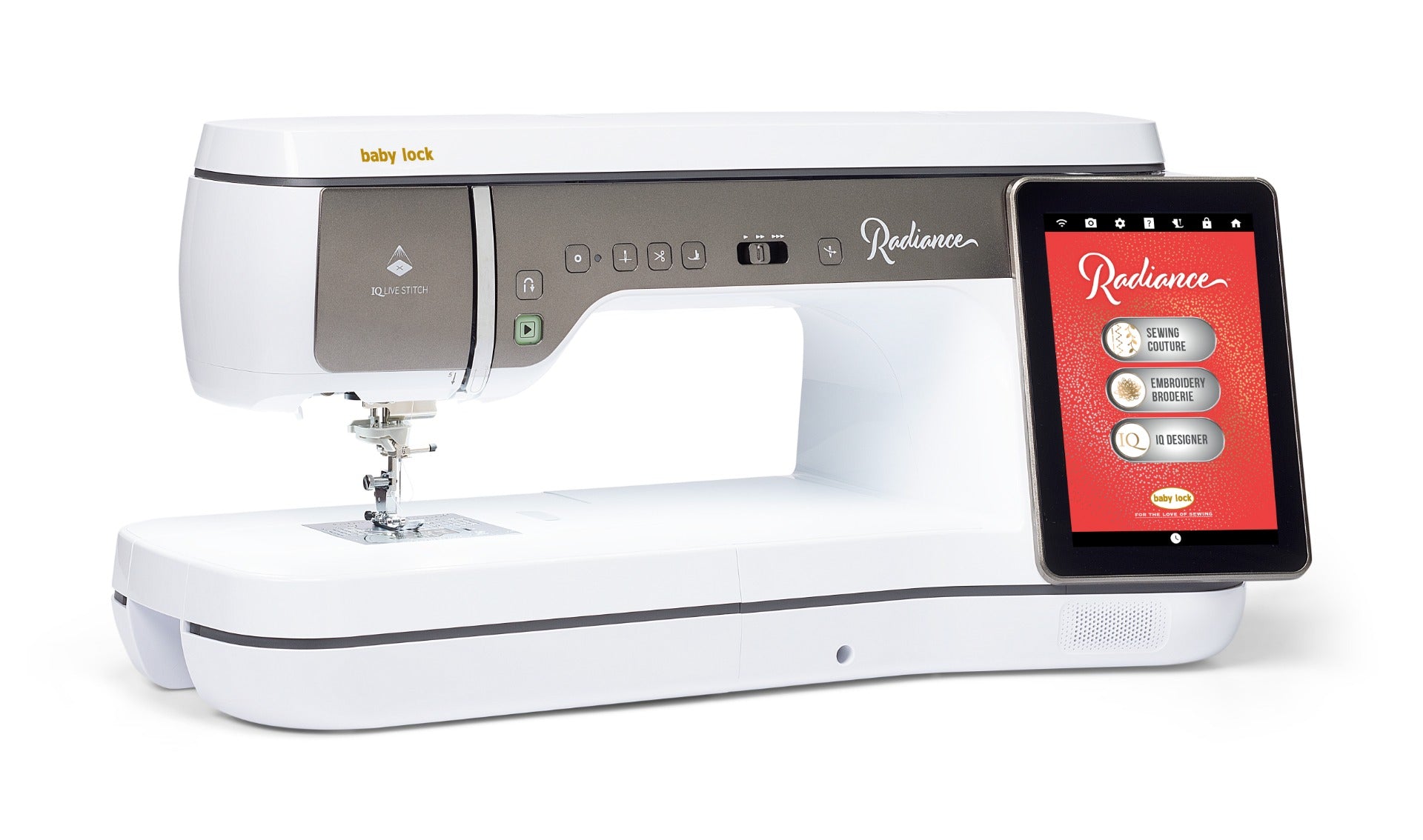 Baby Lock Radiance sewing machine and quilting system with 0% financing promotion