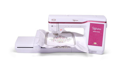Baby Lock Reflection sewing machine with embroidery design on a white background