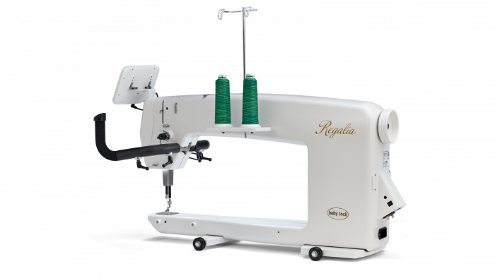 Baby Lock Regalia longarm quilting machine on a white background